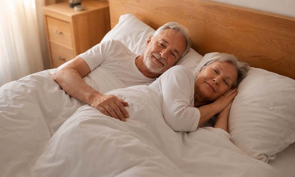 Warum viele Paare getrennt schlafen und wie das richtige Bett sie wieder zusammenbringt 7 älteres-Ehepaar-schläft-im-Bett-gut