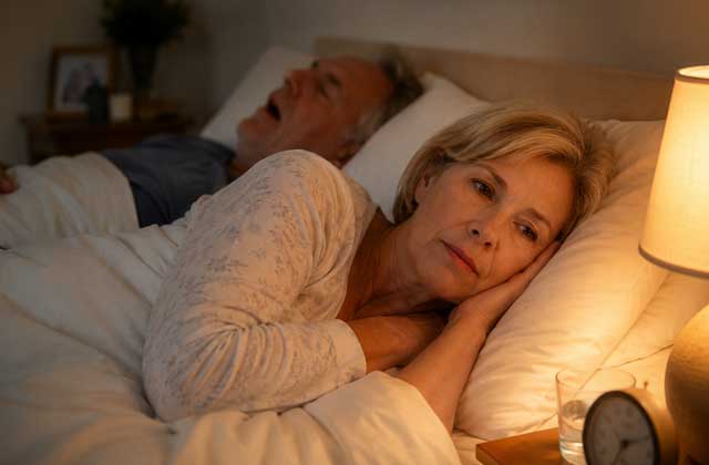 Mann-schnarcht-Frau-wach-im-Bett